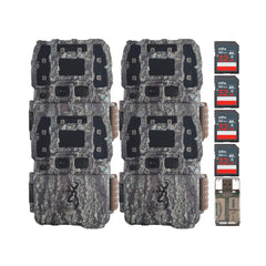 Browning Trail Cameras Strike Force Pro DCL Nano 26MP Trail Camera (4-Pack) with Card Reader Bundle