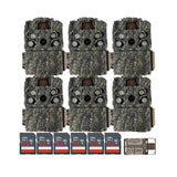 Browning Trail Cameras Strike Force FHDR (6-Pack) with 6 x 32GB Memory Card and Card Reader Bundle