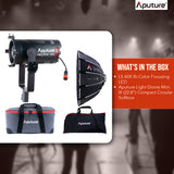 Aputure LS 60X Bi-Color Focusing LED with Light Dome Mini III Softbox Bundle
