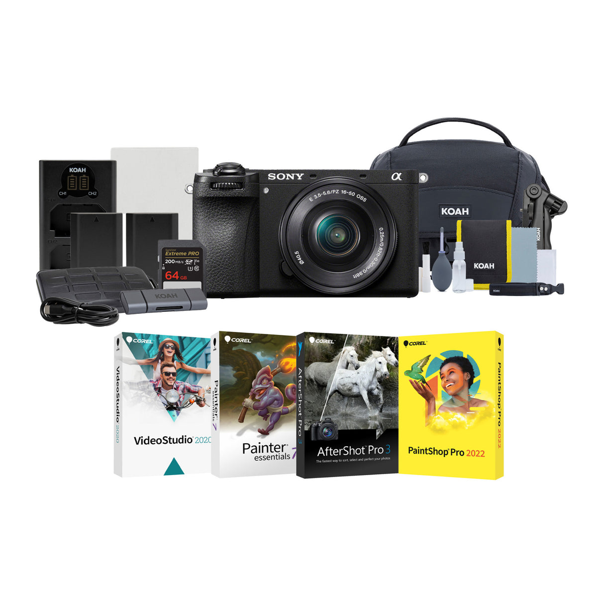 Sony Alpha 6700 APS-C Mirrorless Camera with 16-50mm lens with Mug, Photo Editing Software Bundle