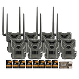 Spypoint Flex M Twin Pack 28MP Cellular Trail Cameras (4-Pack) with 8 x 32GB Memory Card Bundle