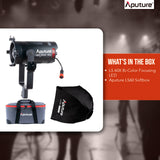 Aputure LS 60X Bowen's Mount Compatible Bi-Color Focusing LED with Aputure LS60 Softbox Bundle