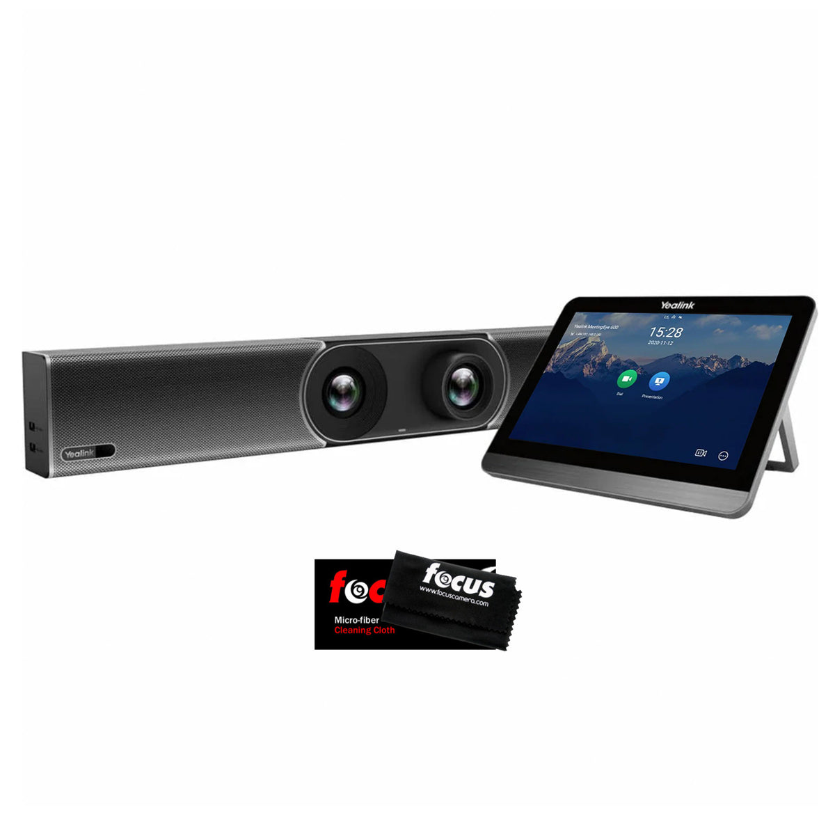 Yealink MeetingBar A30 Video Collaboration Bar and Touch Panel with Microfiber Cleaning Cloth Bundle