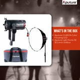 Aputure LS 60X Bi-Color Focusing LED with Aputure Light Dome SE 35.5-Inch Softbox Bundle