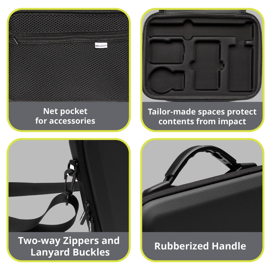Knox Gear Portable Storage and Carrying Case for DJI Osmo Action 3, 4, and 5 Cameras Bundle