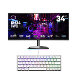 Cooler Master 34-Inch 1500R Curved ARGB UWQHD 3440x1440 Gaming Monitor with Wide Color Gamut Bundle