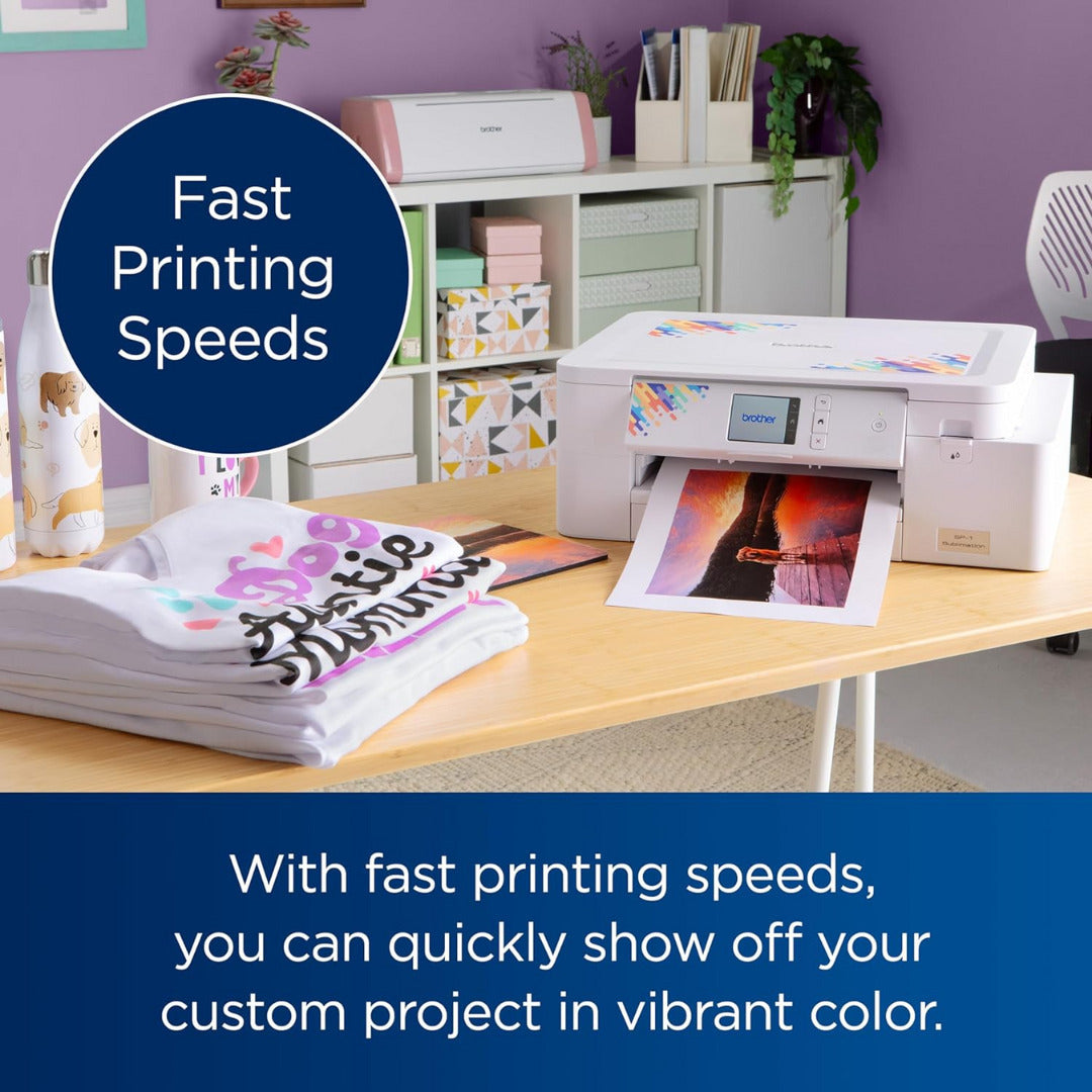 Brother Sublimation Printer with 100 Sublimation Paper Bundle