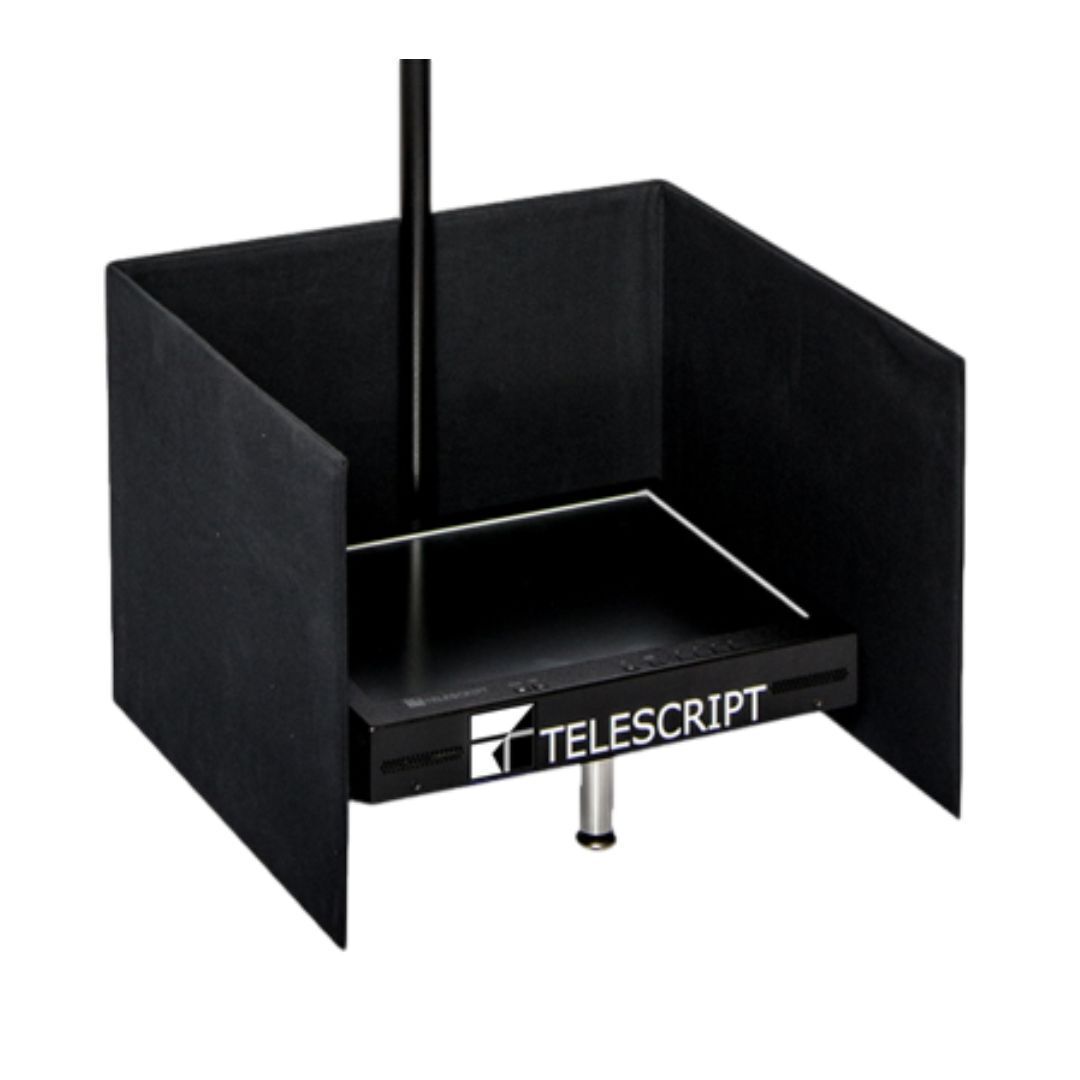 Telescript PRS-150-NDI 15-Inch Public Speaking System with Monitor and Tri-Fold Surrounds (Black)