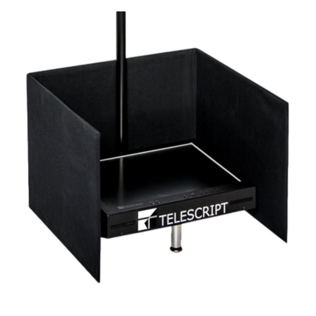 Telescript PRS-190-NDI 19-Inch Public Speaking System with Monitor and Tri-Fold Surrounds (Black)