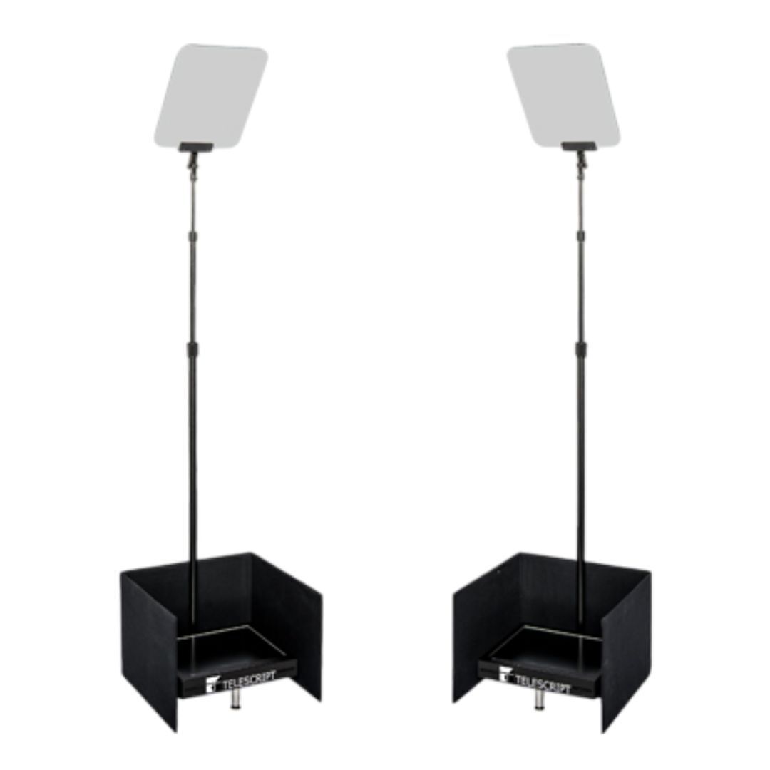 Telescript PRS-150-SDI-CC Full-Sized Public Speaking System with LED Monitors and Foam Case