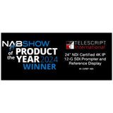 Telescript 24-Inch 4K NDI Certified IP Monitor with Desktop Stand, 12G-SDI, HDMI, and Analog Inputs