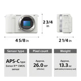 Sony Alpha ZV-E10 II Content Creators’ Camera (White) Body with Vlogger Accessory Kit Bundle