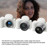 Sony Alpha ZV-E10 II Content Creators’ Camera (White) Body with Vlogger Accessory Kit Bundle
