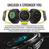 Garmin Fenix 8 Sapphire Solar 51mm Smartwatch (Amp Yellow and Graphite) with Charger Stand Bundle