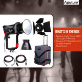 Aputure Light Storm 600d LED Light (V-Mount) and Aputure F10 Barndoors Bundle