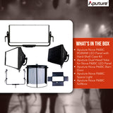 Aputure Nova P600C RGBWW LED Panel with Hard-Shell Case Kit with Dual Head Yoke and Barn Door Bundle