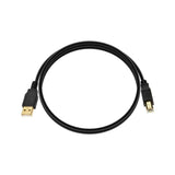 Monoprice USB Type-A to USB Type-B 2.0 28/24AWG Gold Plated Cable (Black, 3-Feet)
