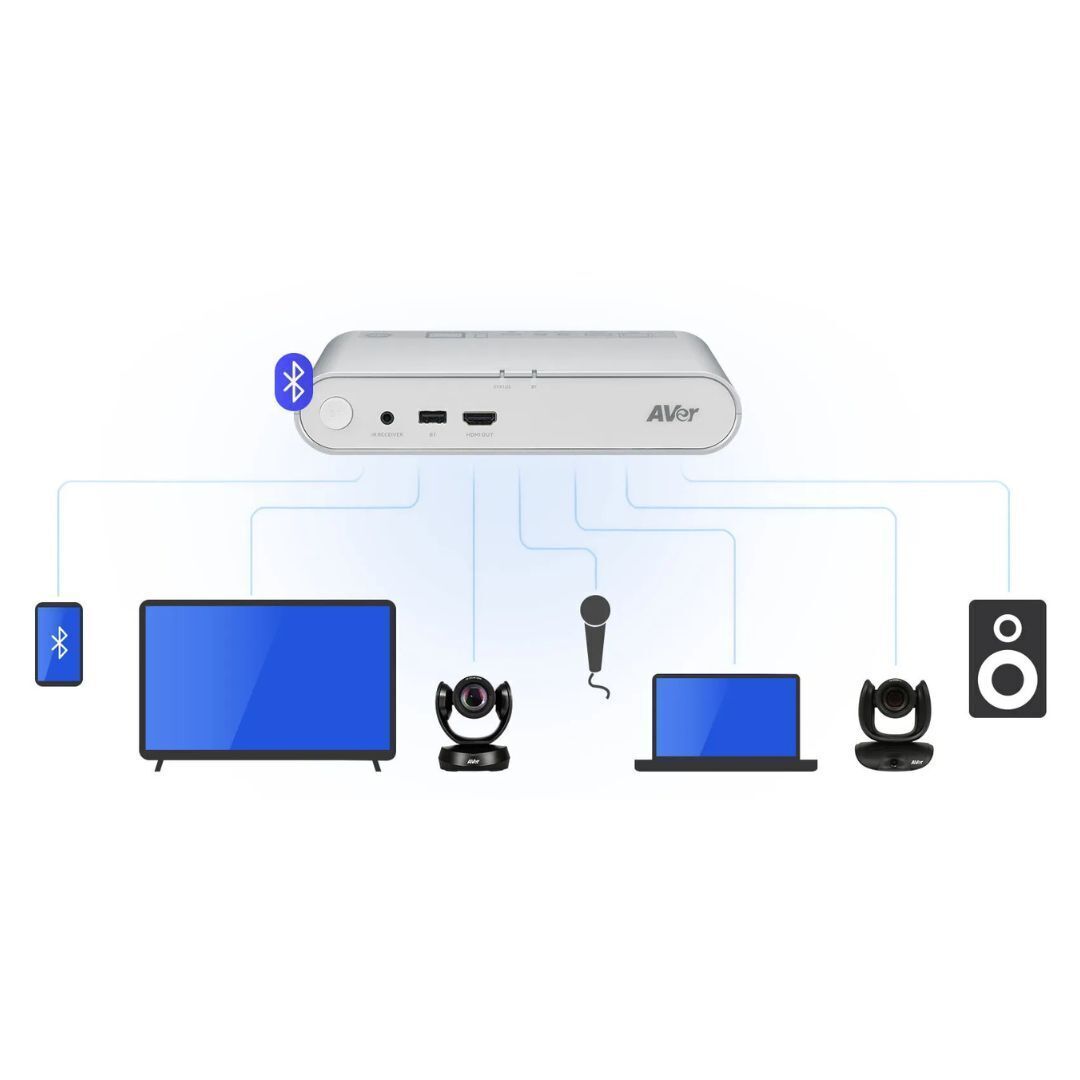 AVer FONE700 Ceiling Speakerphone System with Noise Suppression and Double-Talk Detection (White)