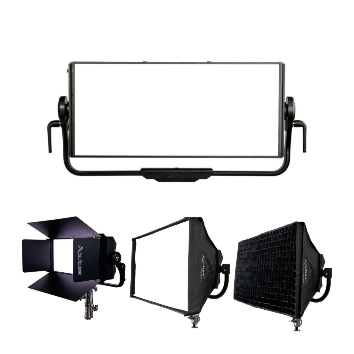 Aputure Nova P600C RGBWW LED Panel with Hard-Shell Case Kit with P600C Barn Door and Softbox Bundle