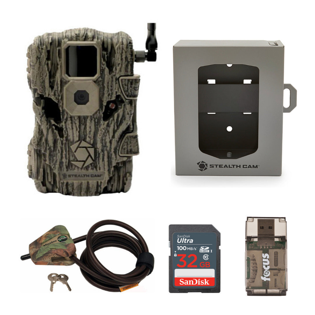 Stealth Cam Fusion X 26MP Trail Camera (AT&T) Super Security Bundle