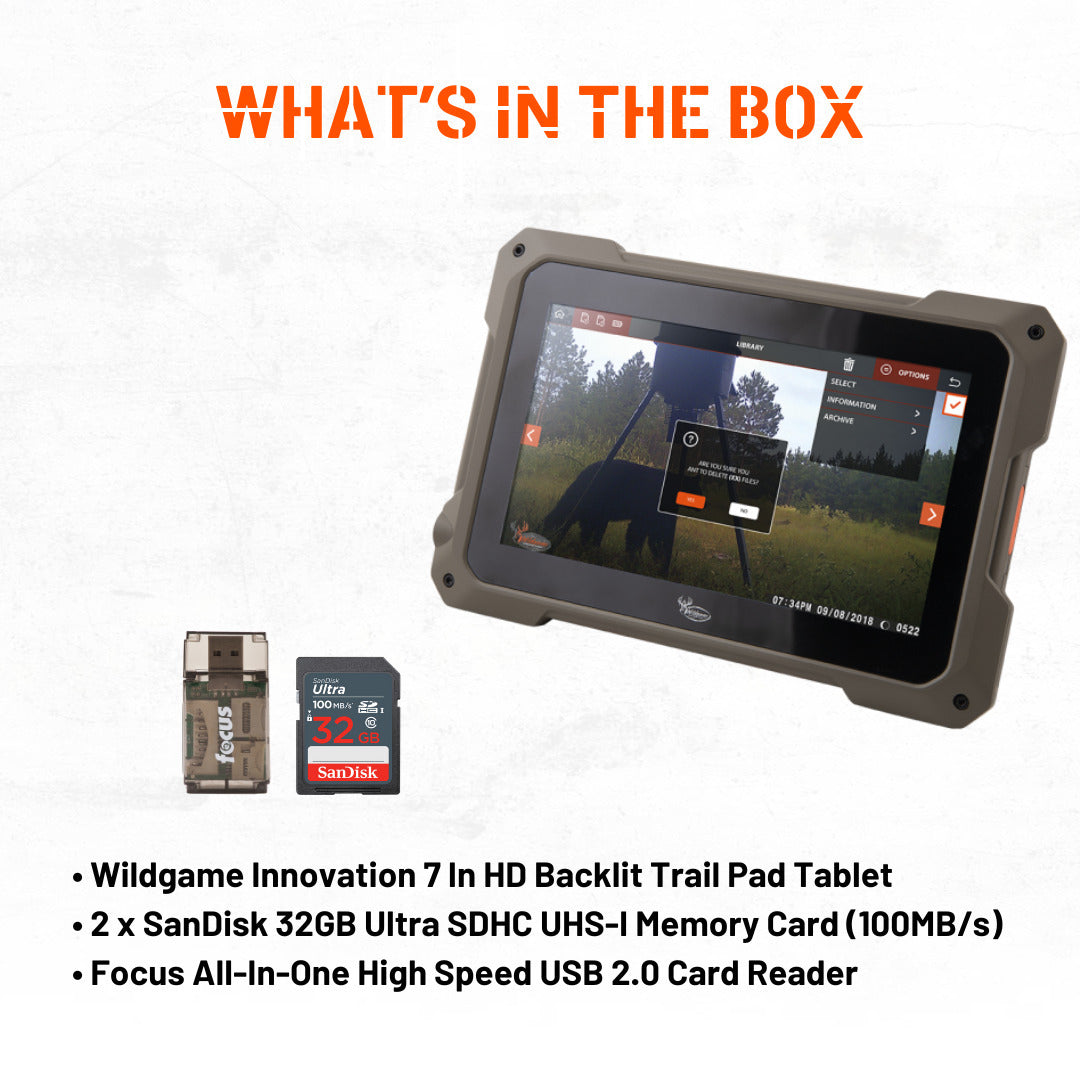 Wildgame Innovation 7-Inch HD Touchscreen Compact Trail Pad Tablet with Memory Card (2-Pack) Bundle