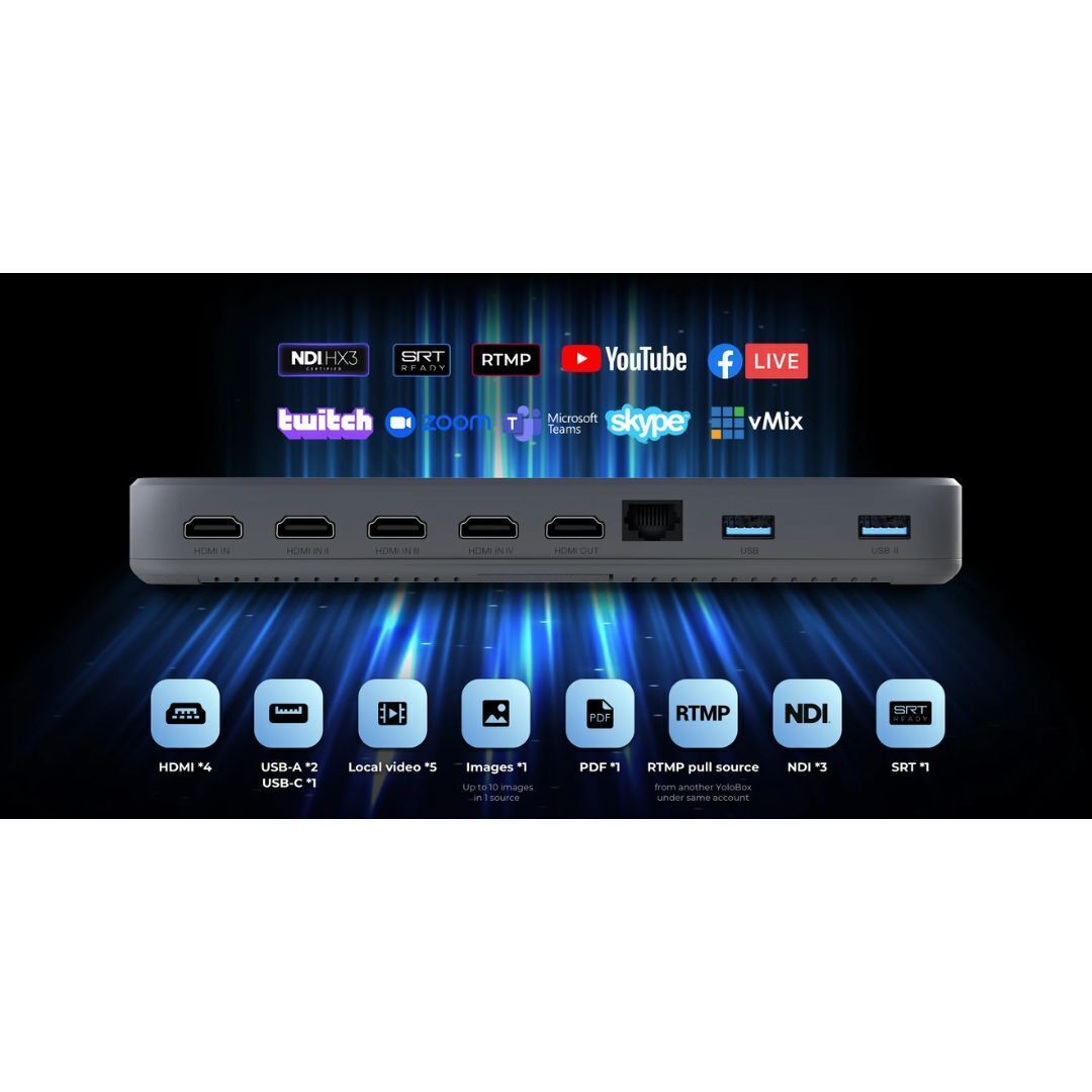 YoloLiv YoloBox Ultra Streaming Solution with 8-Inch Display and High-Efficiency Video Coding