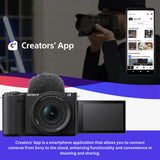 Sony Alpha ZV-E10 II Content Creators Camera with APS-C Mirrorless Lens and Lens Kit (Black) Bundle