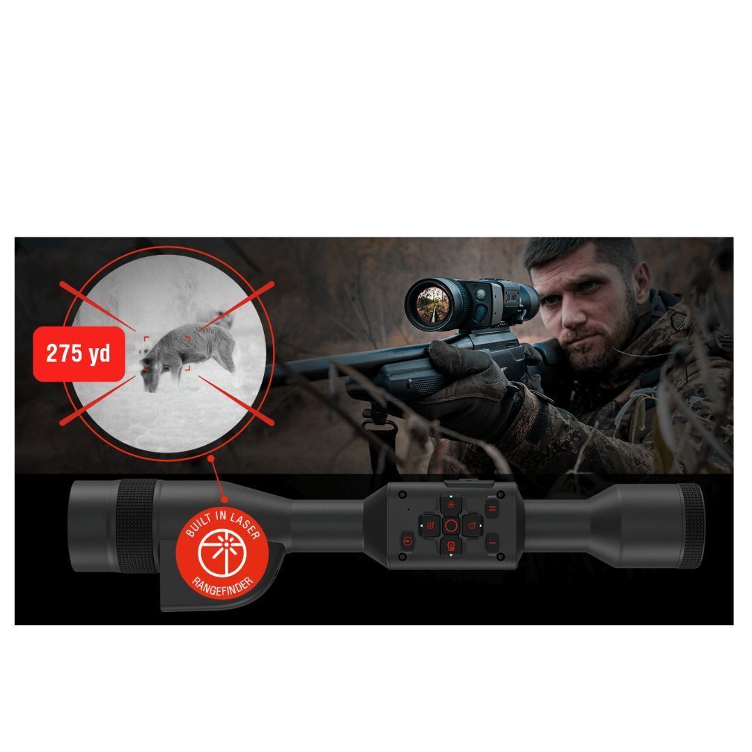 ATN ThOR 5 LRF 640x480 4-32x 12 Micron Weather-Resistant Smart HD Thermal Rifle Scope (Black)