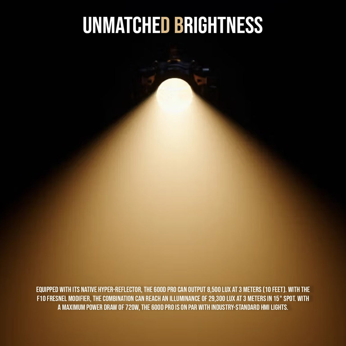 Aputure LS600D Pro Daylight LED Light (V-Mount) with Aputure F10 Fresnel and F10 Barndoors Bundle