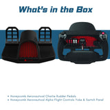 Honeycomb Aeronautical Charlie Rudder Pedals with Adjustable Tension Knob and Aluminum Body Bundle