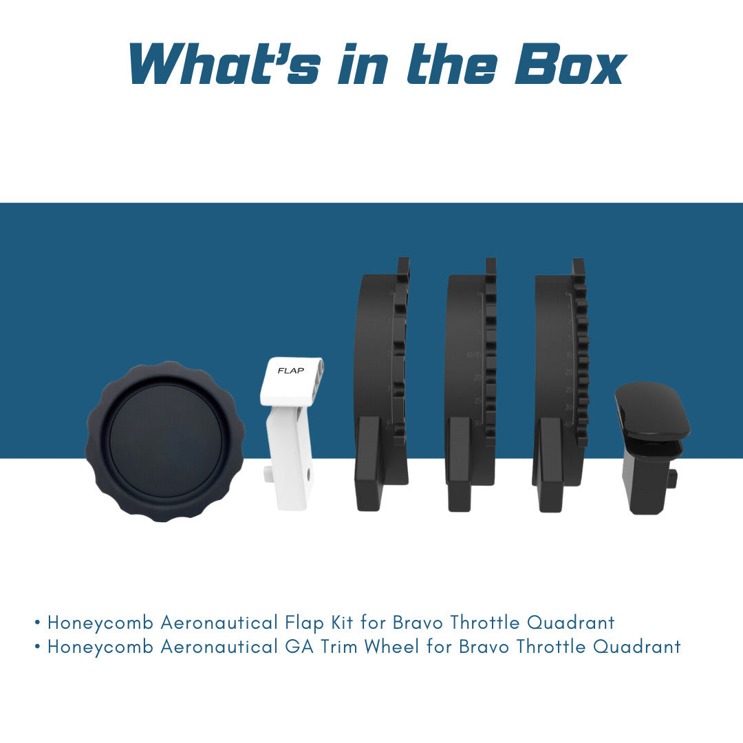Honeycomb Aeronautical Bravo Throttle Quadrant and Honeycomb Aeronautical GA Trim Wheel Bundle