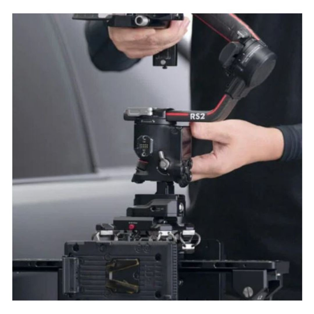 Tilta Power Supply Base Plate for DJI Gimbals with Constant Power and Aluminum Alloy Body (Black)