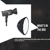 Aputure LS 600C Pro II RGB LED 46 Preset Effects Monolight (A-Mount) with Light Dome 150 Bundle