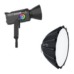 Aputure LS 600C Pro II RGB LED 46 Preset Effects Monolight (A-Mount) with Light Dome 150 Bundle