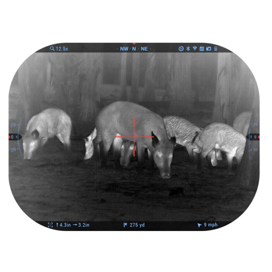 ATN ThOR 5 640x480 3-24x 12 Micron Weather-Resistant Smart HD Thermal Rifle Scope (Black)