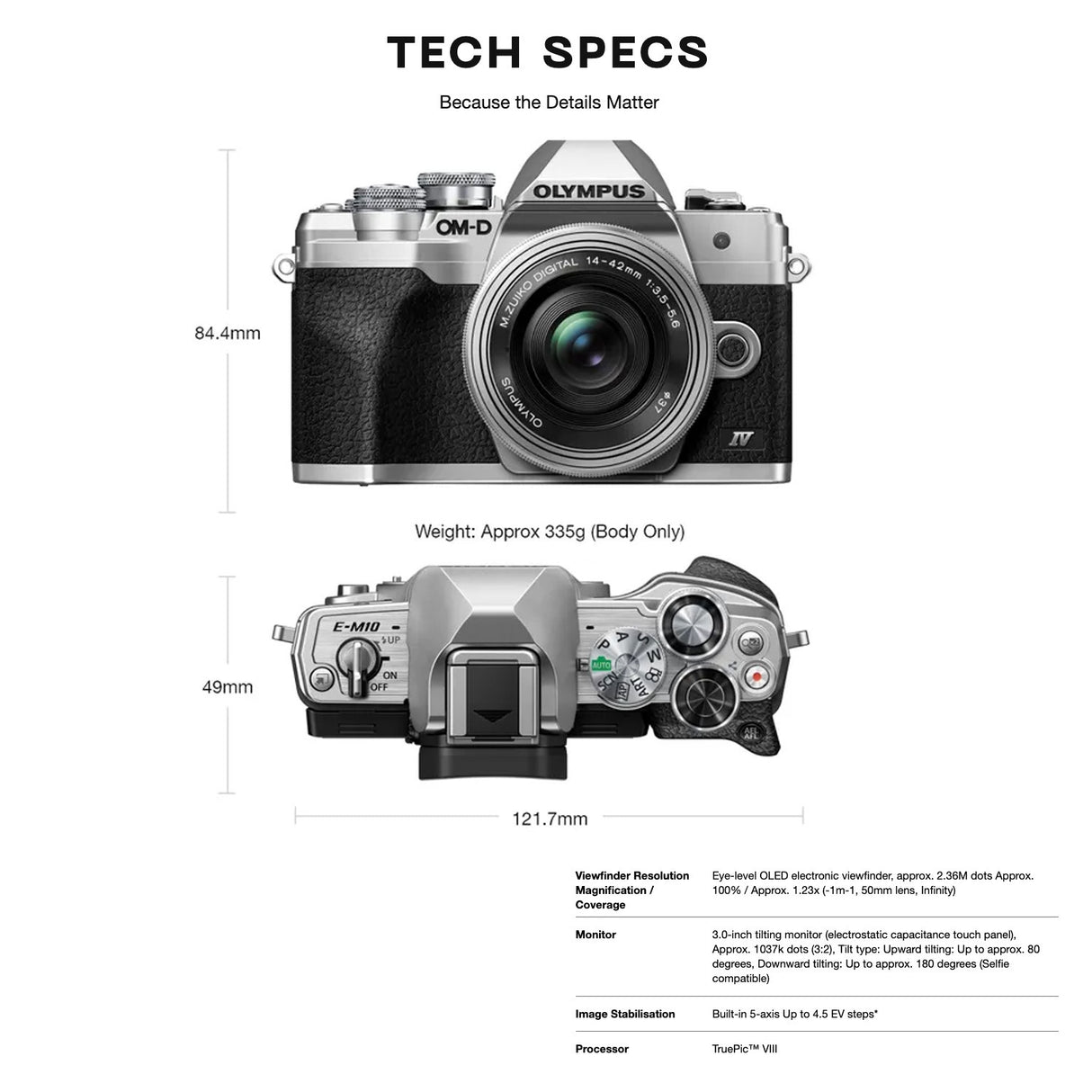 Olympus OM-D E-M10 Mark IV Camera Body (Silver)
