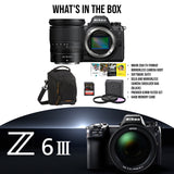 Nikon Z6III FX-Format Mirrorless Camera with NIKKOR Z 24-70mm f4 S Lens Deluxe Accessory Bundle