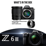 Nikon Z6III Mirrorless Camera with Nikkor Z 24-70mm f4 S Lens with Nikon FTZ II Mount Adapter Bundle