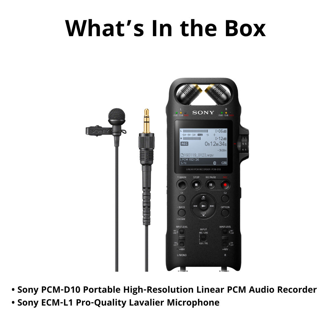 Sony PCM-D10 Portable High-Resolution Linear PCM Audio Recorder eith