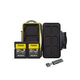 Sony 256 GB TOUGH G Series UHS-II SDXC Memory Card (2-Pack) with Card Reader and Carry Case Bundle