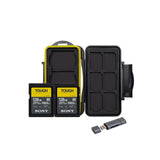 Sony 128GB SF-M Series High-Speed Tough SD Card (2-Pack) with SD Card Reader and Case Bundle