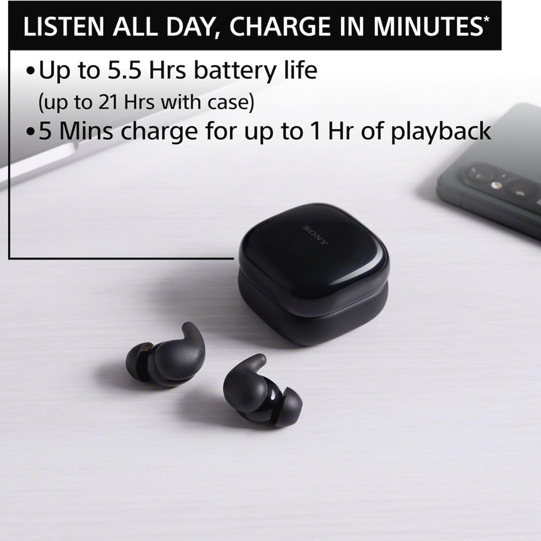 Sony LinkBuds Open True Wireless Earbud Headphones (White) and Knox Gear Earbud Case Bundle