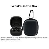 Sony LinkBuds Fit True Wireless Bluetooth Noise Canceling Earbuds (Black) and Earbud Case Bundle