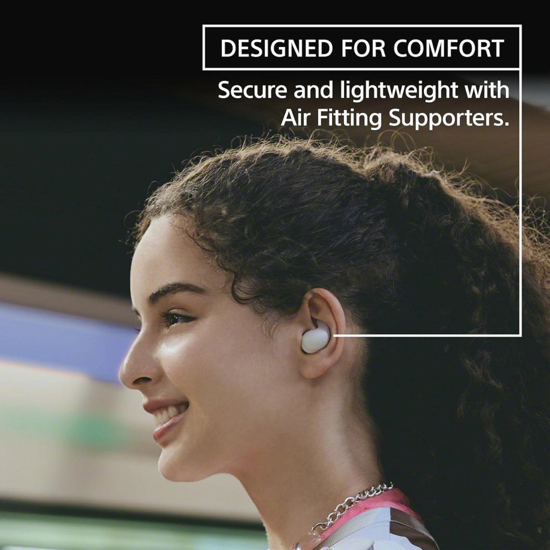 Sony LinkBuds Fit True Wireless Bluetooth Noise Canceling Earbuds (Black) and Earbud Case Bundle