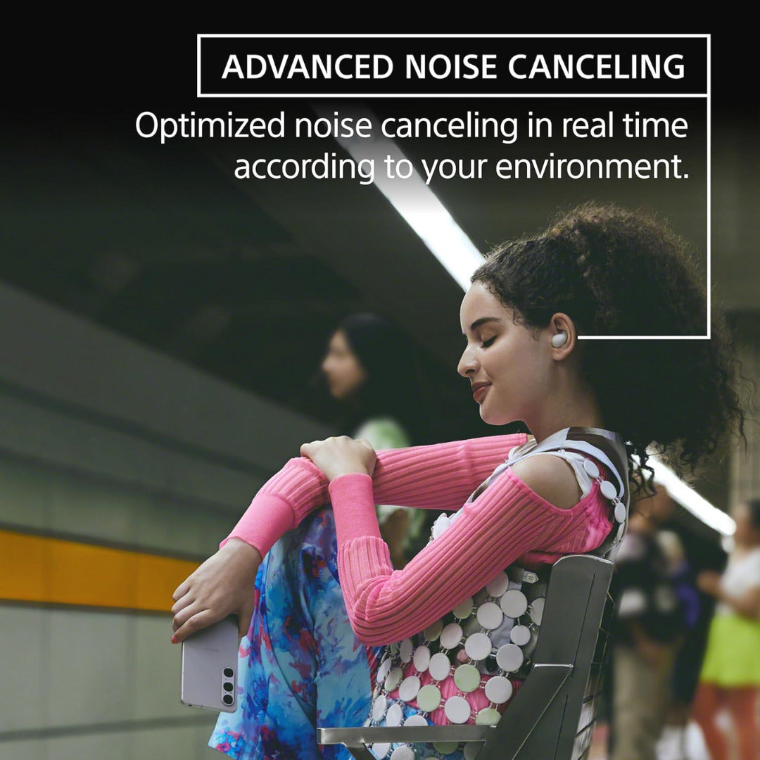 Sony LinkBuds Fit True Wireless Bluetooth Noise Canceling Earbuds (Black) and Earbud Case Bundle