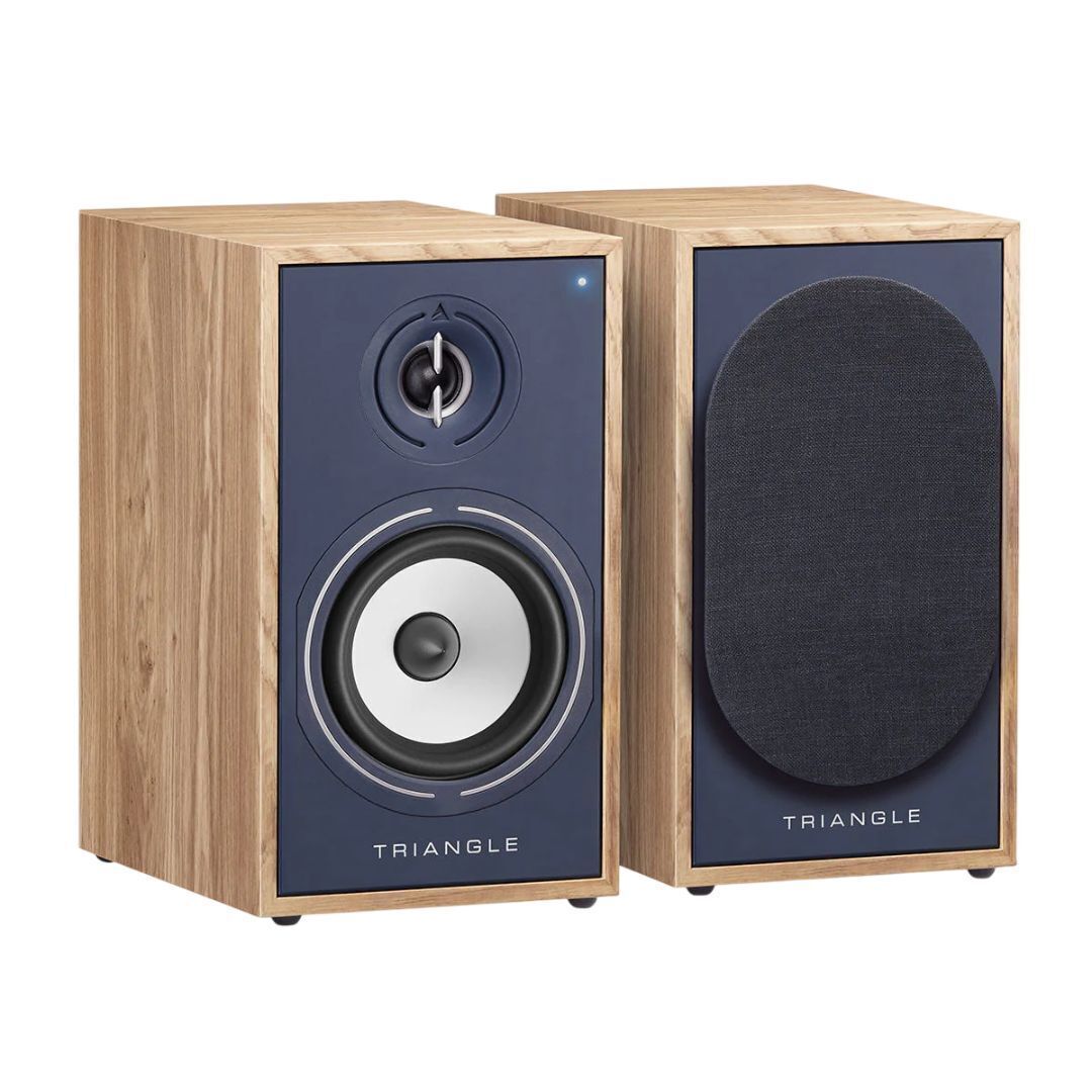 Triangle Borea BR02 BT Active Bluetooth Bookshelf Speaker Pair with Dual 50W Class D Amp (Blue)