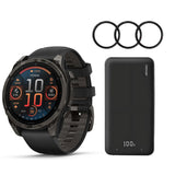 Garmin Fenix 8 Sapphire 47mm GPS Smartwatch (Black and Pebble Gray) Bundle