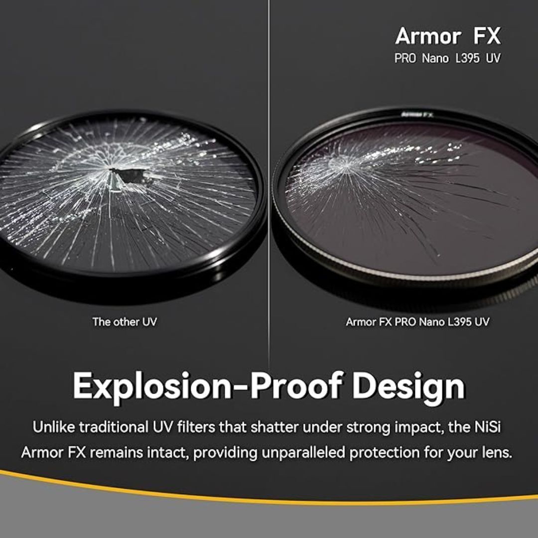 NiSi Armor FX Pro Nano L395 UV Protection Filter with Explosion-Proof Design and Nano Coating (86mm)