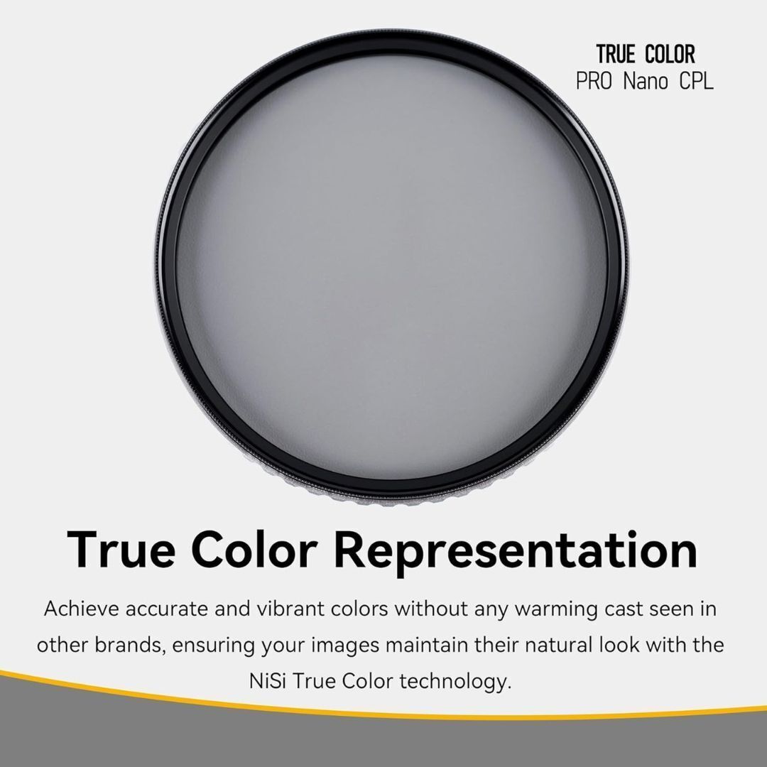 NiSi True Color Pro Nano CPL Circular Polarizing Filter with Aluminum Body and Cine Seal Tech (86mm)