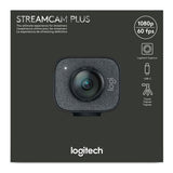 Logitech StreamCam Plus Webcam with Tripod (Graphite), Litra Glow Streaming Light and 2.0 USB Hub